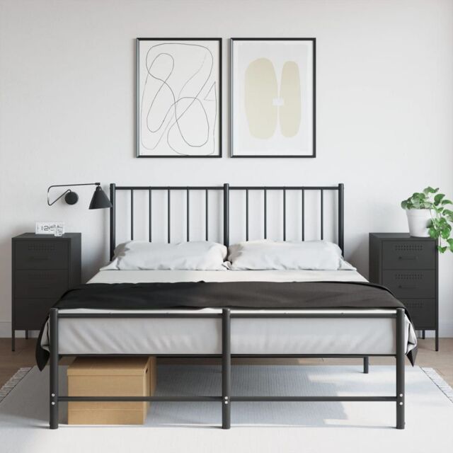 Berkfield Home Bedside Cabinets 2 pcs Black 36x39x68 cm Steel - Size: 36 x 39 x 68 cm - image 1
