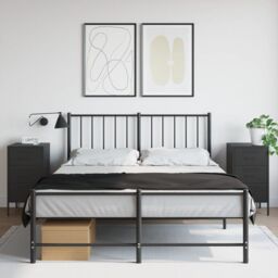 Berkfield Home Bedside Cabinets 2 pcs Black 36x39x68 cm Steel - Size: 36 x 39 x 68 cm - thumbnail 1