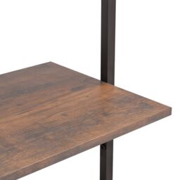 Berkfield Home 5-Tier Leaning Shelf Dark Brown & Black 64x35x185 cm - Size: 64 x 35 x 185 cm - thumbnail 6