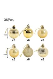 Living and Home 36Pcs Gold Christmas Tree Ornaments Christmas Ball Decorations Set - thumbnail 6