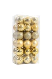 Living and Home 36Pcs Gold Christmas Tree Ornaments Christmas Ball Decorations Set - thumbnail 3