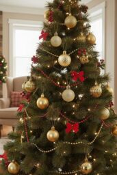 Living and Home 36Pcs Gold Christmas Tree Ornaments Christmas Ball Decorations Set