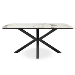 More4Homes Juno Calcutta Gld Table W Black Leg+Myla Linen Dining Chair Set Of 6 - thumbnail 3