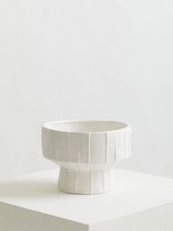 Orsina Ceramic White Vase, Versatile Pottery Vase, Compact & Lightweight Ceramic Vase For Artificial Flowers - thumbnail 3
