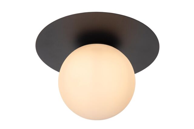 Lucide 'TRICIA' Dimmable Stylish Indoor Decor Flush Ceiling Light 1xE27 in Black - image 1