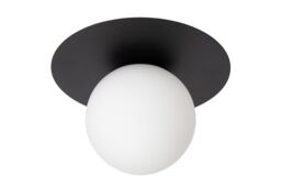 Lucide 'TRICIA' Dimmable Stylish Indoor Decor Flush Ceiling Light 1xE27 in Black - thumbnail 2