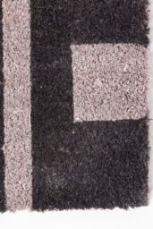 Homescapes Coir Doormat with HOME Print Durable, Non-Slip & Stylish in Black - Size: 40 cm x 70 cm - thumbnail 2