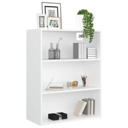 Berkfield Home Hanging Wall Cabinet White 69.5x32.5x90 cm - thumbnail 4