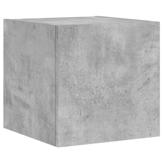 Berkfield Home TV Wall Cabinet with LED Lights Concrete Grey 30.5x35x30 cm - image 1