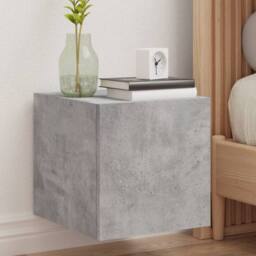 Berkfield Home TV Wall Cabinet with LED Lights Concrete Grey 30.5x35x30 cm - thumbnail 2