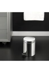 Cosmic Bathroom or Kitchen Bin 3L Silver Architect S+ Collection - thumbnail 3