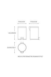 Cosmic Bathroom or Kitchen Bin 3L Silver Architect S+ Collection - thumbnail 5