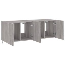 Berkfield Home TV Wall Cabinets with LED Lights 2 pcs Grey Sonoma 60x35x41 cm - Size: 60 x 35 x 41 cm - thumbnail 8