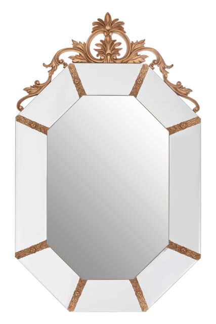 Orsina Milana Wall Mirror with Gold Resin Frame - image 1