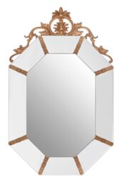 Orsina Milana Wall Mirror with Gold Resin Frame - thumbnail 1