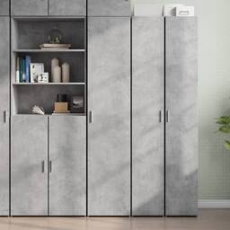 Berkfield Home Highboard Concrete Grey 40x42.5x185 cm Engineered Wood - thumbnail 2