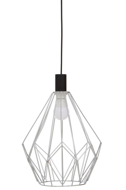 Orsina Black Finish Pendant Light, Geometric Hanging Ceiling Fixture, Luxe Frame Pendant, Luxe Statement Lighting in Silver - image 1