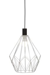 Orsina Black Finish Pendant Light, Geometric Hanging Ceiling Fixture, Luxe Frame Pendant, Luxe Statement Lighting in Silver - thumbnail 2