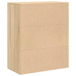 Berkfield Home Decorative Book Cabinet Sonoma Oak 60x30x71.5 cm Engineered Wood in Light Tan - thumbnail 6