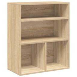 Berkfield Home Decorative Book Cabinet Sonoma Oak 60x30x71.5 cm Engineered Wood in Light Tan - thumbnail 3
