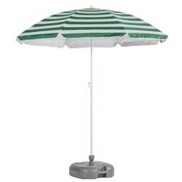 Harbour Housewares Metal Beach Parasol with Grey Base 1.8m in Green - thumbnail 1