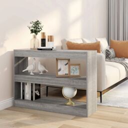 Berkfield Home Book Cabinet/Room Divider Grey Sonoma 100x30x72 cm - Size: 100 x 30 x 72 cm - thumbnail 1