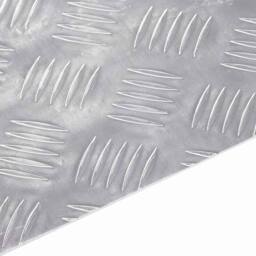 Berkfield Home Modern Aluminium Checker Plates 2 pcs Anti-Slip 90x30 cm in Silver - Size: Medium - thumbnail 6