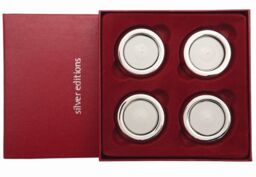 Silver Editions Silverplated Set of 4 Luxury Tealight Holders in Silver - thumbnail 2