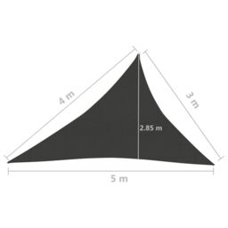 Berkfield Home Sunshade Sail 160 g/m ² Anthracite 3x4x5 m HDPE in Black - thumbnail 6