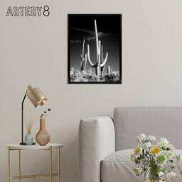 "Artery8 Saguaro Cactus Arizona Carol M Highsmith Framed Canvas Wall Art Print in Grey - Size: W12"" x H16""" - thumbnail 3