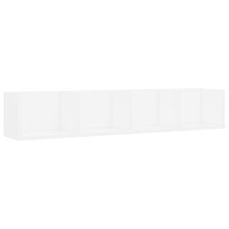 Berkfield Home CD Wall Shelf White 100x18x18 cm Engineered Wood - Size: 100 x 18 x 18 cm - thumbnail 2