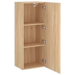 Berkfield Home TV Wall Cabinet Sonoma Oak 40.5x30x102 cm Engineered Wood in Brown - thumbnail 6