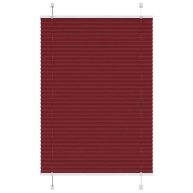 Berkfield Home Pleated Blind Bordeaux Red 85x150 cm Fabric Width 84.4 cm Polyester - image 1