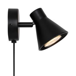 Nordlux Modern Indoor Wall Light Black Metal GU10 Adjustable Head - No, IP20 - thumbnail 1