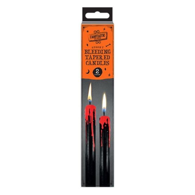 Garden Greatness 2 Pack Bleeding Taper Candles - Halloween Decoration in Black - Size: 1 Pack