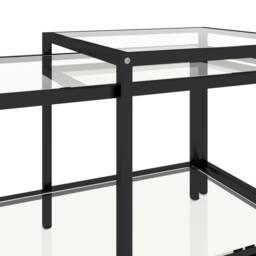 Berkfield Home Tea Tables 2 pcs Tempered Glass Transparent in Clear - thumbnail 8