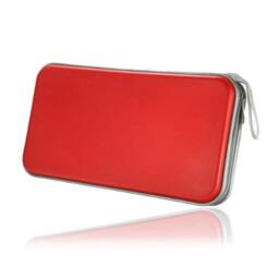 NESTLUNE CD DVD Carry Case Disc Storage Holder in Red - thumbnail 6