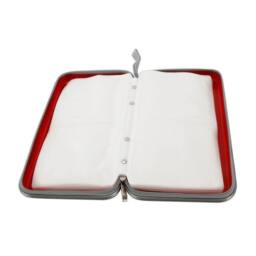NESTLUNE CD DVD Carry Case Disc Storage Holder in Red - thumbnail 2