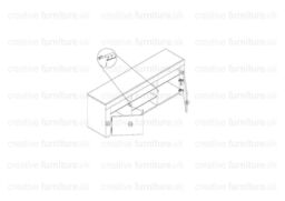 Mex Furniture LTD TV Unit with LED Lighting & Gloss Doors / 145cm in Black - thumbnail 6