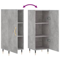 Berkfield Home Sideboard Concrete Grey 34.5x34x90 cm Engineered Wood - thumbnail 9