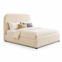 PARADISE BEDS LTD Luxury Upholstered Bed Frame with Curved Headboard in Blue - Size: Single - thumbnail 7