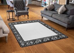 Benjamin Tate Design Greek Traditional Meandor Rug in Natural - Size: Large - thumbnail 2