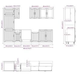 Berkfield Home Elegant 8 Piece Kitchen Cabinet Set Kalmar Sonoma Oak Engineered Wood in Light Brown - thumbnail 8