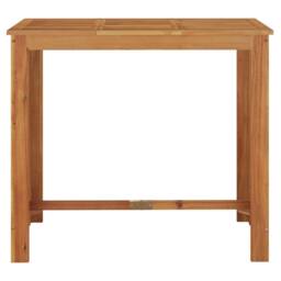 Berkfield Home Garden Bar Table 120x60x105 cm Solid Wood Acacia in Brown - Size: 120 x 60 x 105 cm - thumbnail 3