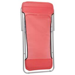 Berkfield Home Beautiful Folding Beach Chairs 2 pcs Red Textilene&Powder-coated Steel - thumbnail 8