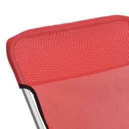 Berkfield Home Beautiful Folding Beach Chairs 2 pcs Red Textilene&Powder-coated Steel - thumbnail 9