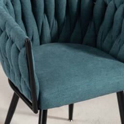 Artemis Home Aneta Fabric Accent Chairs - Set of 2 in Teal - Size: 2 Pack - thumbnail 4