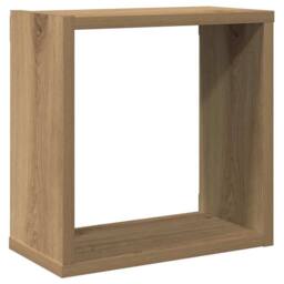 Berkfield Home Wall Cube Shelves 2 pcs Artisan Oak 30x15x30 cm Engineered Wood in Brown - Size: 30 x 15 x 30 cm - thumbnail 4