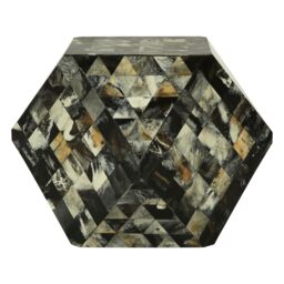 Orsina Captivating Antique Green Geometric Stool, Sturdy Kitchen Bar Stool, Decorative Seat For Home Bar, Wooden Stool