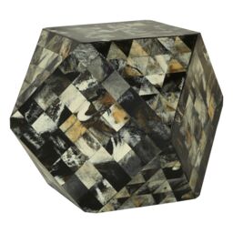 Orsina Captivating Antique Green Geometric Stool, Sturdy Kitchen Bar Stool, Decorative Seat For Home Bar, Wooden Stool - thumbnail 3